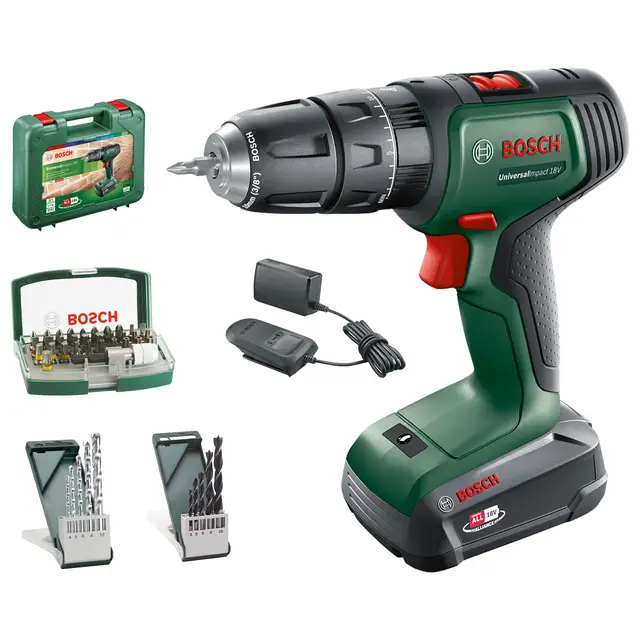 Bosch Martillo taladrador a batería UniversalImpact 18V (1 batería, sistema de 18 V, en Maletín) – Amazon Edición