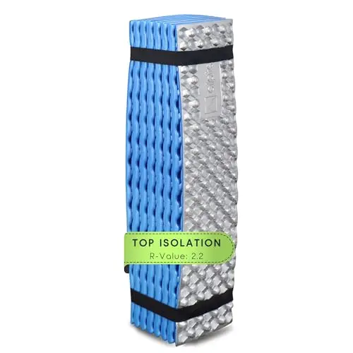 SchlafPlatz Esterilla Plegable IXPE - Esterilla Térmica Aislante Ultraligera Impermeable para Camping, Senderismo, Trekking y Exteriores | Colchoneta de Espuma Compacta