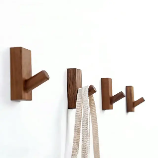 velaja juego 4 ganchos pared nogal