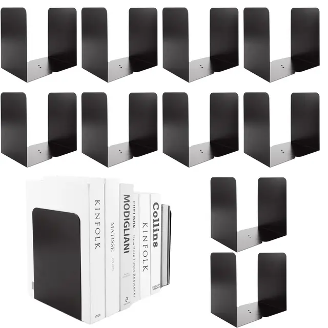 apacali sujetalibros metal negro set 10