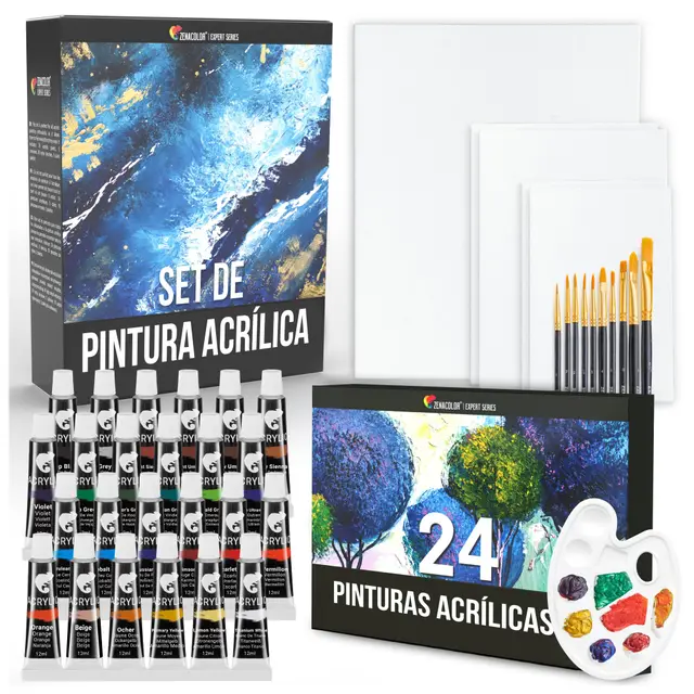 zenacolor set pinturas acrílicas 40