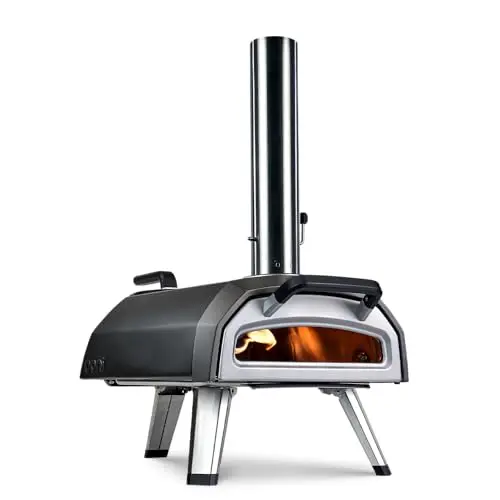 Ooni Karu 2 - Horno pizza multicombustible para exteriores, horno para pizza a gas y leña, incluye piedra de pizza y termómetro integrado, horno de pizza Ooni, pizzas listas en 60 segundos