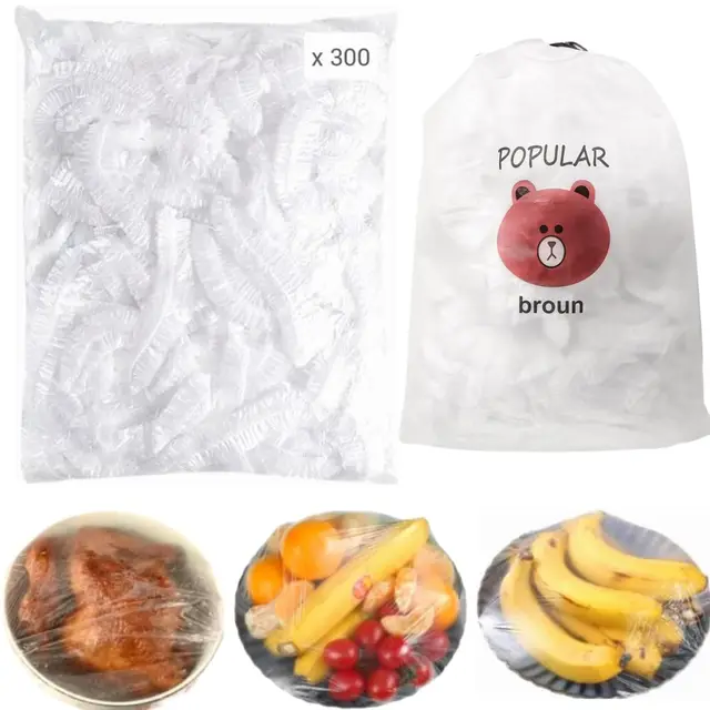 GACAN Pack 300 Bolsas Reutilizables para Alimentos Transparentes