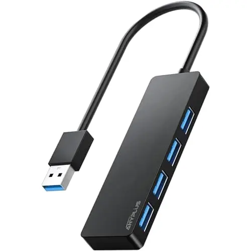 Multicargador USB 3.0 con 4 Puertos, Adaptador Portátil para PC, Computadoras Portátiles, PS5, Macbook, iMac, Surface Pro, Mac Pro, Memoria Flash, XPS