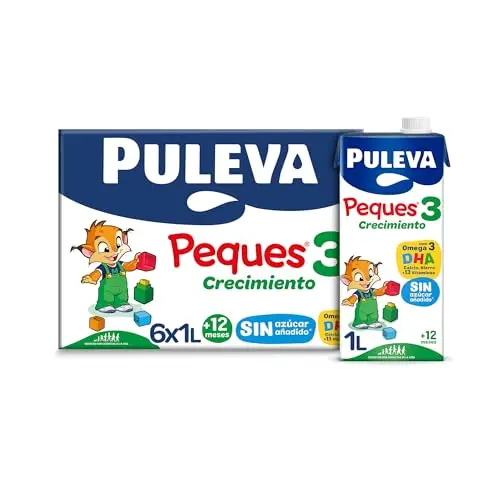 Puleva Peques 3 Leche de Crecimiento +12 Meses Pack 6 X 1l