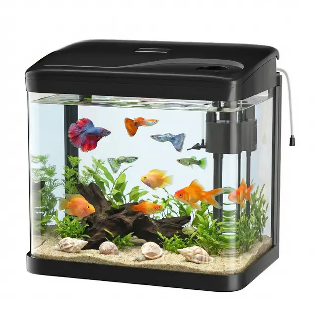 putinei 10l nano acuario cristal led