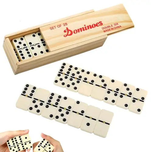 morainjay d6 dominó 28 piezas madera