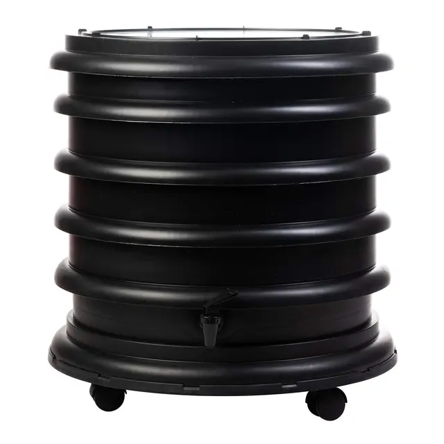 WORMbox | Vermicompostador Compostera 3 bandejas Negro | 48 litros | Composta residuos orgánicos, lombrices producen Humus de Lombriz