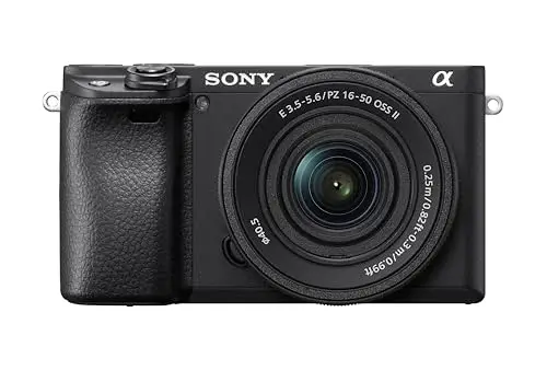 Sony Alpha 6400 cámara mirrorless (APS-C) con objetivo 16-50mm f/3.5-5.6, 24.2MP, grabación en 4K, enfoque automático 0.02s y pantalla inclinable, ideal para creadores de contenido y vlogs