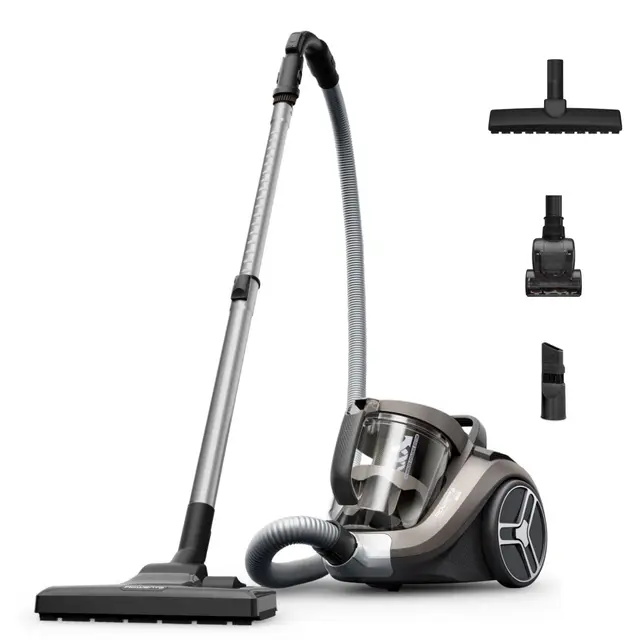 Rowenta Compact Power XXL - Aspiradora sin bolsa, motor de bajo consumo, 900 W, filtración ciclónica avanzada de 3 niveles, depósito de suciedad extragrande de 2,5 L, compacta, animal care, RO4B50