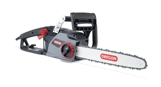 Oregon Motosierra Eléctrica con Cable 2400W, Espada 40cm, Cadena ControlCut, Bajo Retroceso, Lubricación Automática, Ligera y Silenciosa, Garantía 3 Años (CS1400)