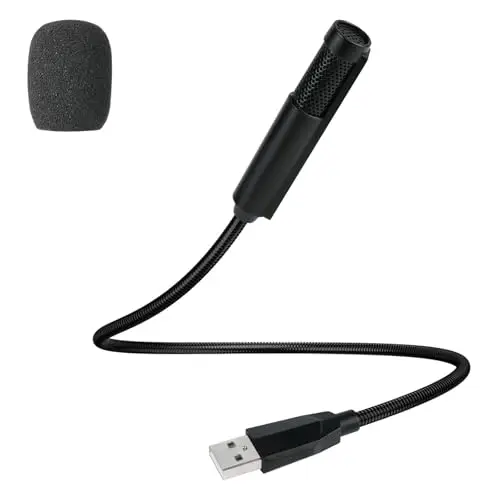 HOTUT Micrófono USB para computadora, micrófono USB de conferencia, condensador de computadora, micrófono de conferencia omnidireccional de 360° para chat en línea, llamada de zoom, reunión en línea,