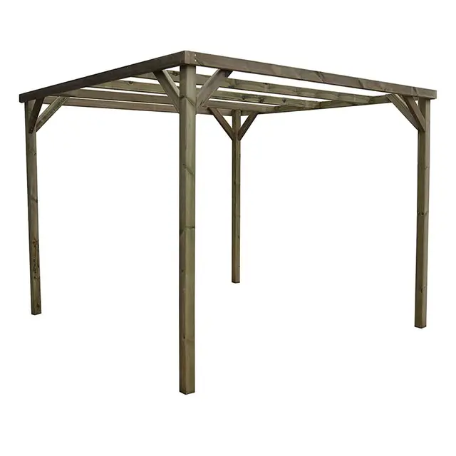 Pérgola Autoportante de Madera Gama Kora de VidaHuerto: Elegancia Natural para Tu Espacio Exterior (Madera DE Pino, 300X240X240 CM)