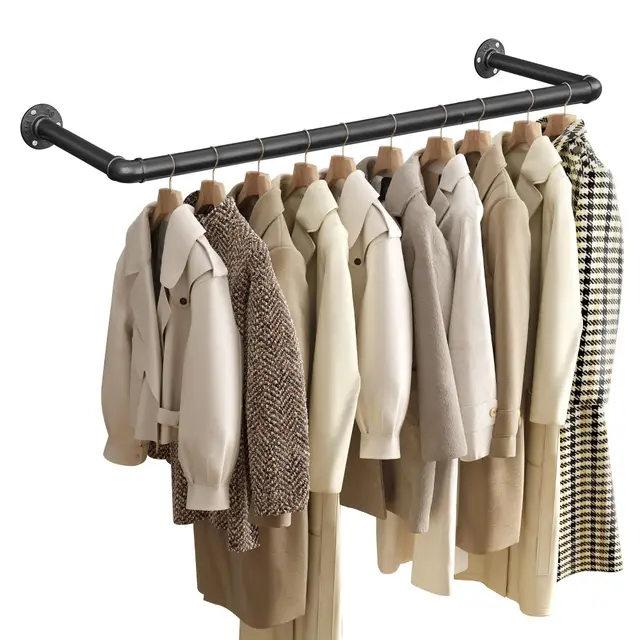 songmics perchero de pared industrial