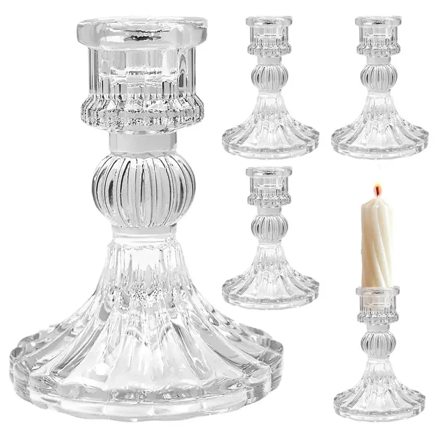 uryxery portavelas cristal 4 piezas