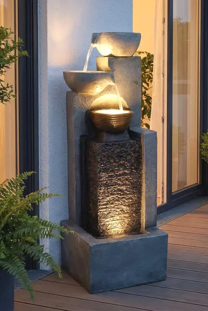 arnusa bk843 fuente de jardín led