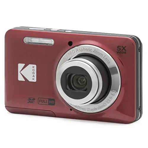 Kodak PixPro FZ55 Digital Camera, Red