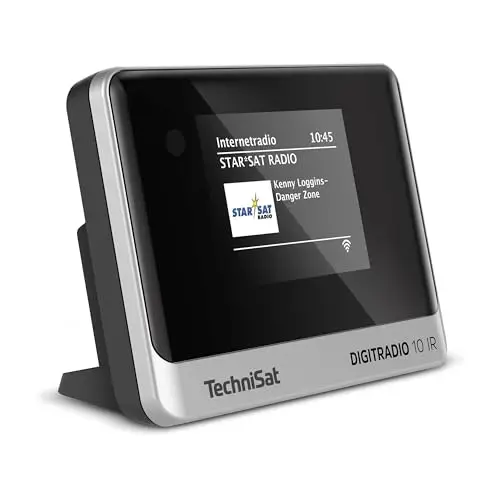 TechniSat DIGITRADIO 10 IR - DAB+ y Adaptador de Radio por Internet (WLAN, Pantalla a Color, Bluetooth, Mando a Distancia, Despertador, Idóneo para Actualizar los Sistemas Hi-Fi Existentes) Negro/Plat