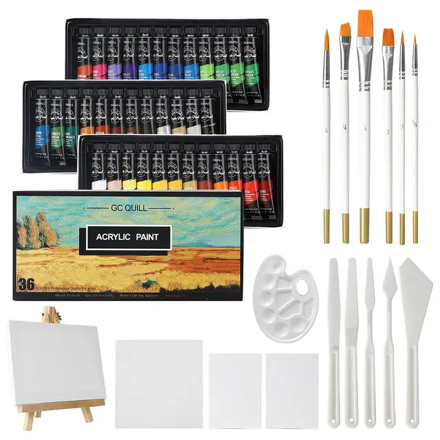 gc quill 36 colores acrílico kit
