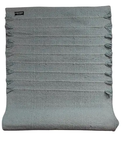 Tapete de yoga hecho a mano 100 % algodón orgánico indio, para yoga caliente, tapete de yoga natural, tapete de yoga plegable a mano, tapete de meditación para ejercicio,