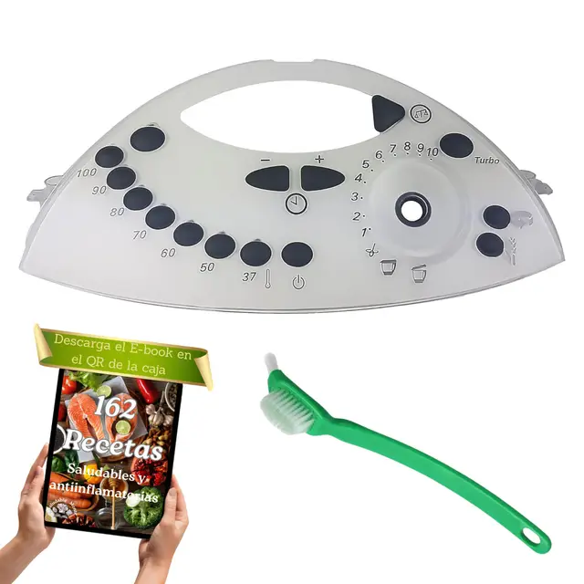 Botonera thermomix tm31 - bimby - thermomix tm31 recambios - panel frontal thermomix tm31 - frontal thermomix tm31 - repuestos thermomix tm31, recambios thermomix COMPATIBLES + cepillo + EBOOK recetas