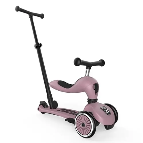 Scoot & Ride Highwaykick 1 Push and Go Kickboard con asiento 2 en 1 bicicleta con manillar a partir de 1 2 años creciendo con su hijo regulable en altura sin herramientas
