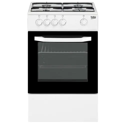 Beko Csg 42009 Dw Natural Gas Kitchen Stove With 4 Ovens One Size