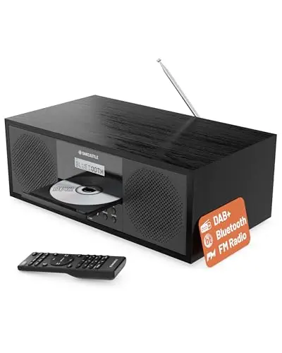 Equipo de Musica para Casa | CD Player HiFi con 60W Altavoces | Minicadenas de Musica con CD y Dab+ | Bluetooth Microcadenas de Musica | Radio FM Reproductor de CD HiFi Microcadena | OAKCASTLE DAB500