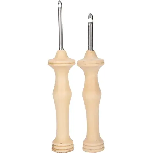 zerodis kit punch needle 2 agujas madera
