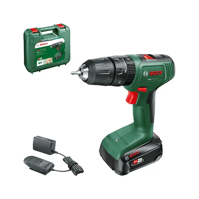 Bosch taladro percutor a batería EasyImpact 18V-40 (1 batería de 2,0 Ah, sistema de 18 V, en maletín de transporte)
