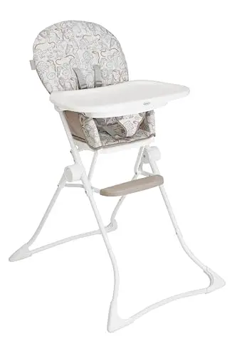 Graco - MiniLite™ Trona plegable compacta, ligera con solo 4,7 kg, desde los 6 meses hasta los 3 años aprox. (máx. 15 kg), multicolor Safari