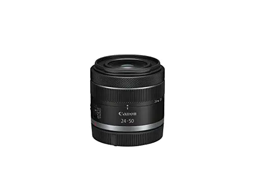 Canon Objetivo RF 24-50MM F4.5-6.3 IS STM - Lente Zoom Gran Angular, Ideal en Viajes, Retrato y Vídeo, Ligero, Motor STM silencioso, Estabilizador óptico 4.5 pasos, Compatible con sistema EOS R, Negro