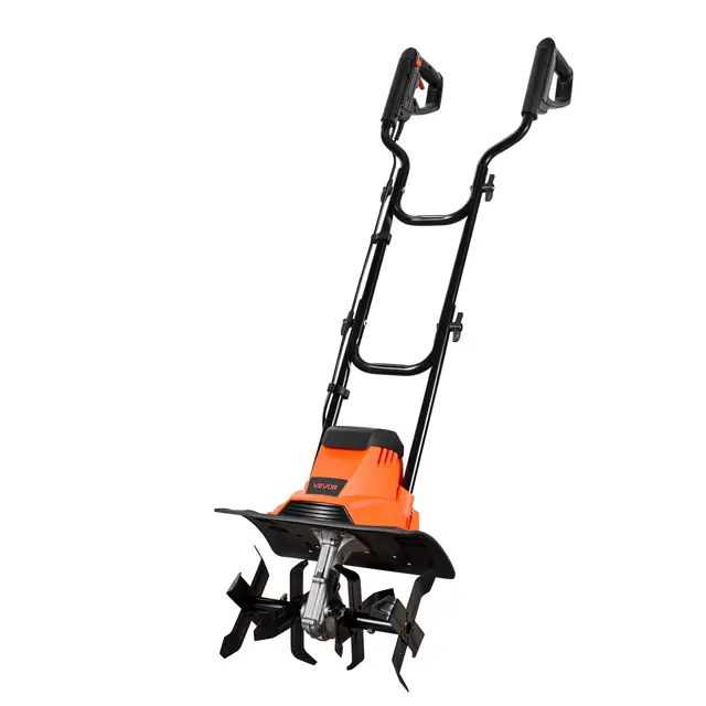 VEVOR Motoazada Eléctrica 1200 W, 36 cm de Ancho de Trabajo, Profundidad de 22 cm, Mango Plegable, Cuchillas Escarificadoras, Interruptor de Seguridad, Motocultor Cultivadora para Jardín Huerto Césped