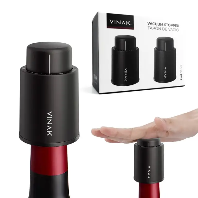 vinak time tapón vacío vino 2 uds