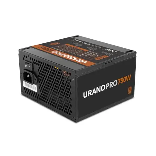 NOX Xtreme Products URANO Pro 750W 80 Plus Bronze–Fuente de Alimentación ATX, Ventilador Silencioso 120 mm PWM, Protección Integral (OVP, UVP, OPP, SCP, OTP), PFC Activo, Cables Planos, Negro