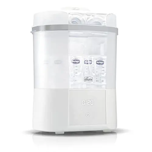 Chicco Esterilizador y Secador Biberones All in One, Esterilizador de Biberones Eléctrico con Función Seca Biberones, para Biberones, Sacaleches y Chupetes, Hasta 6 Biberones