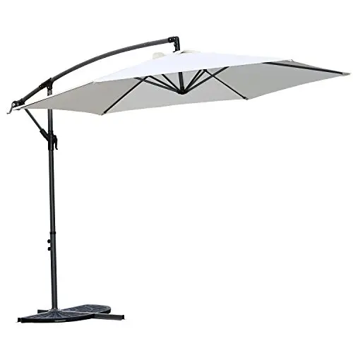 Angel Living 3M Jardin Cantilever Sombrilla Patio Exterior Paraguas Colgando Banana Sun Shade