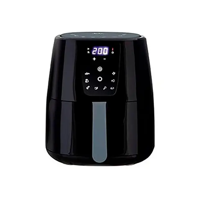 JATA JEFR1225 - Freidora de Aire 5L sin Aceite 1300W, Air Fryer con Pantalla LED, 8 Programas, 200ºC, Temporizador, Cestillo Antiadherente Apto Lavavajillas